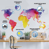 Tropical Paradise Window Sticker, Vinyl Decorative Window Cling Decal, Peel & Stick Film - Decords