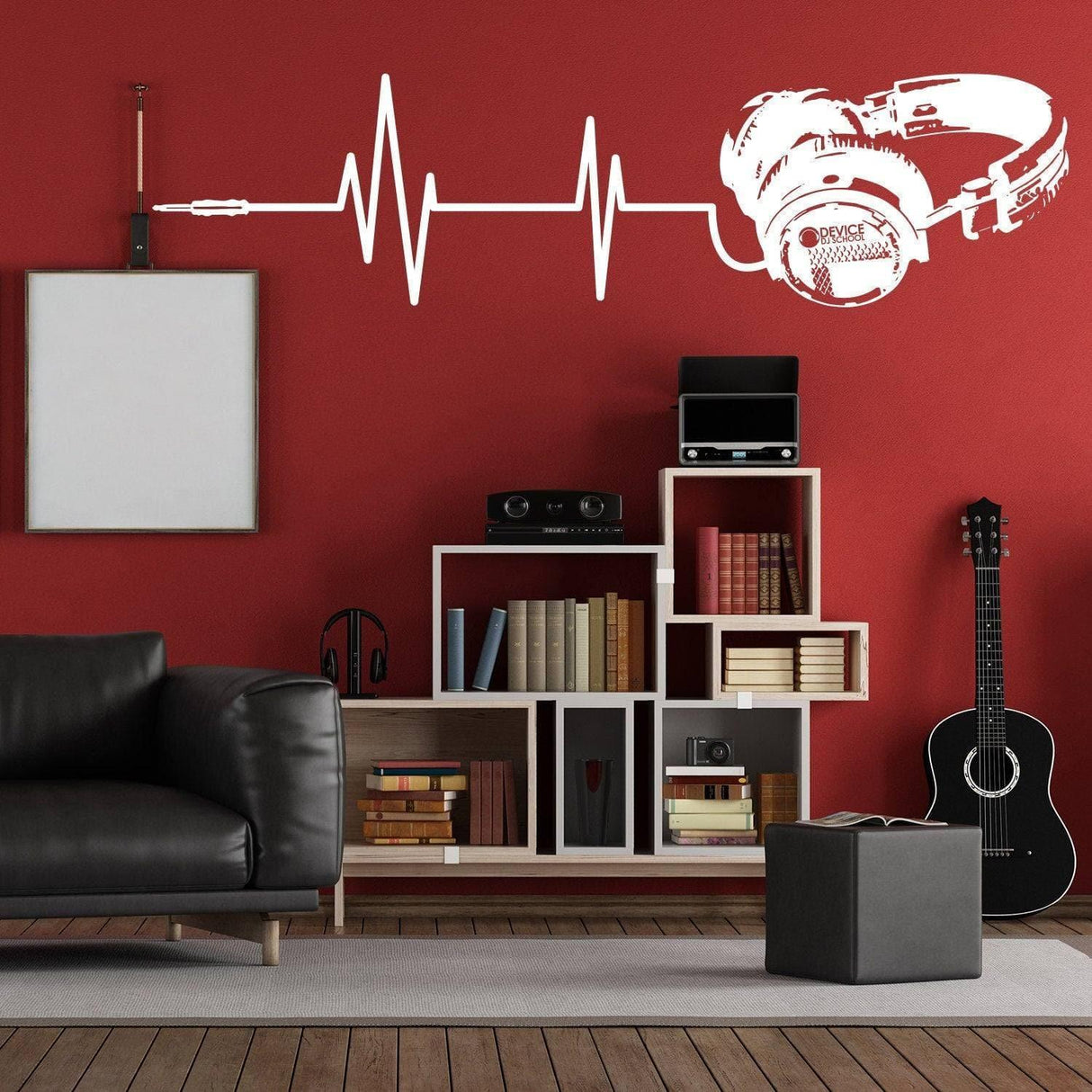 Adhesive Musical Rhythm Wall Stickers - Vinyl Music Notes Wall Decal Art - Decords