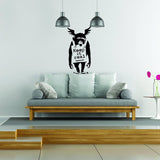 Contemporary Banksy Monkey Graffiti Decal - Urban Expression Wall Art Sticker - Decords