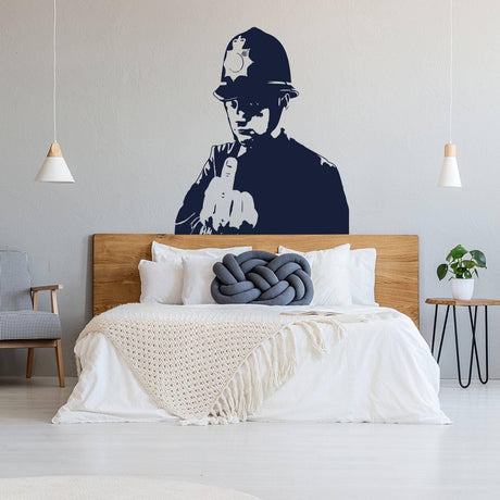 Urban Expression Scotland Yard Cop Street Art Decal - Innovative Wall Sticker Design - Decords