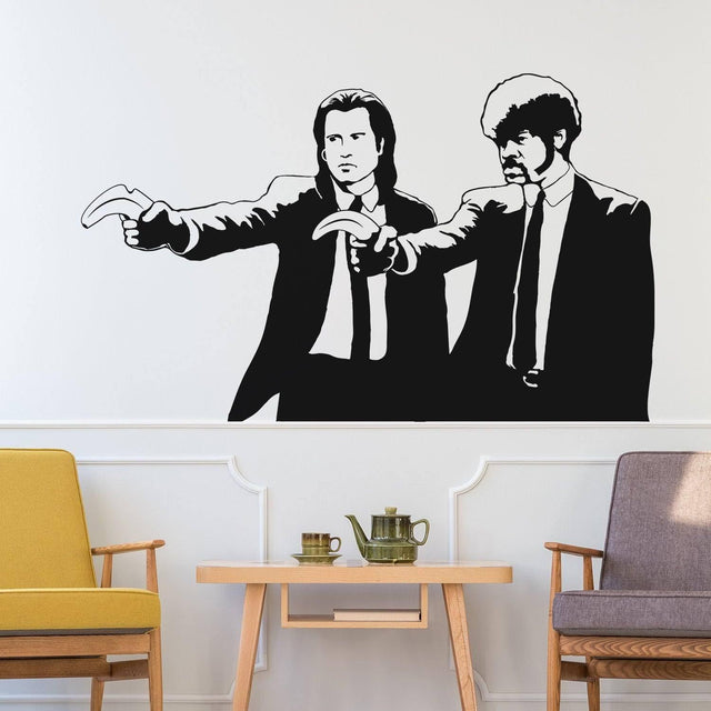 Banksy Pulp Fiction Movie Fan Wall Art Sticker: Fanatic Cinema Decorative Decal - Decords