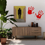 Spooky Halloween Red Handprint Vinyl Decal - Vehicle, Wall, Laptop Sticker - Decords