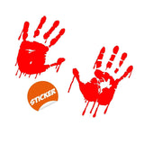 Spooky Halloween Red Handprint Vinyl Decal - Vehicle, Wall, Laptop Sticker - Decords