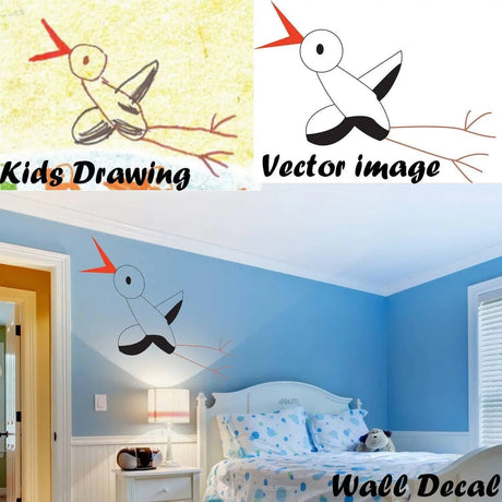 Personalized Custom Drawing Vinyl Stickers: Transform Your Space with Unique Art - Decords