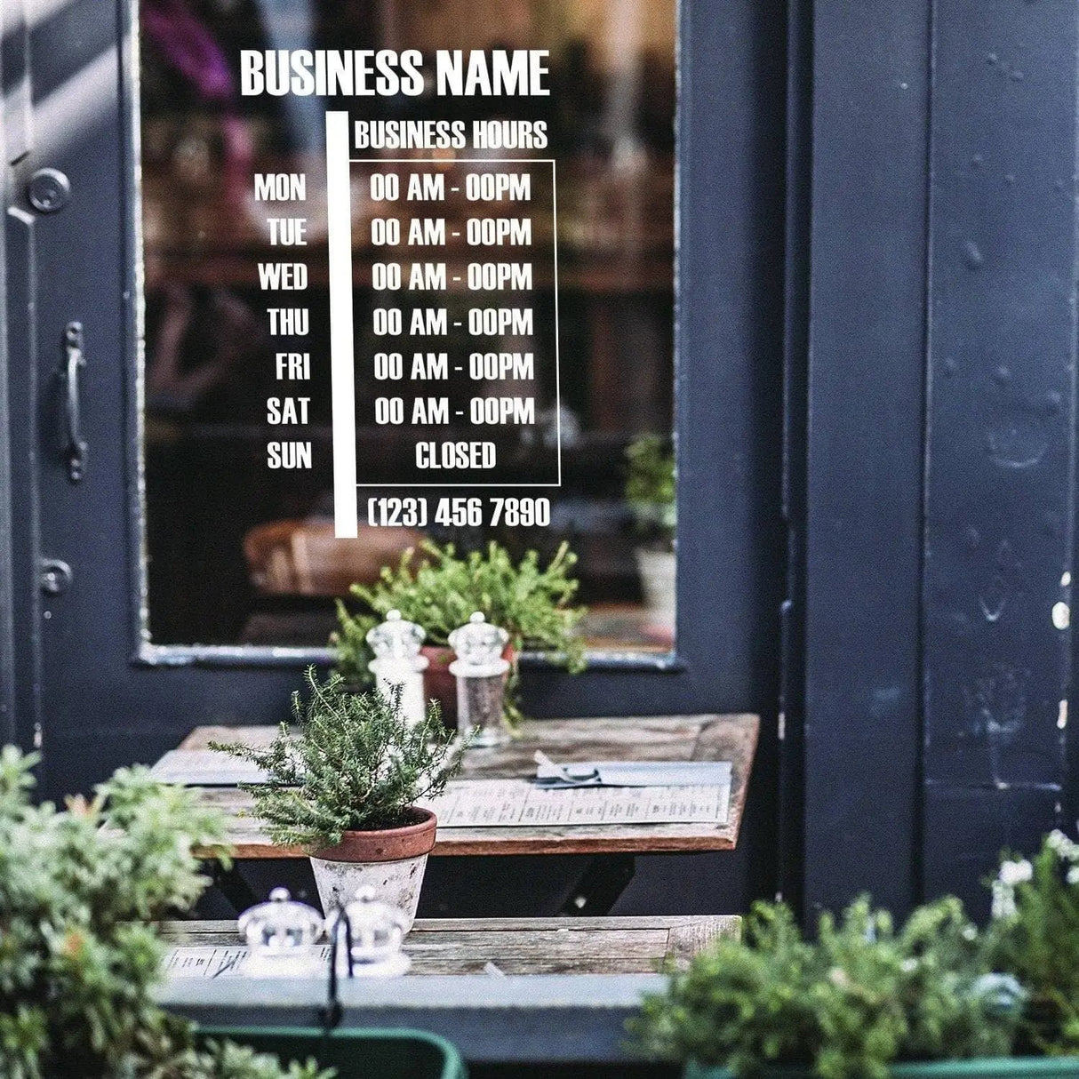 Personalized Vinyl Business Hours Decal - Create Your Own Unique Sign - Decords