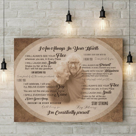 Customized Commemorative Keepsake: Everlasting Tribute Memorial Canvas Present - Decords