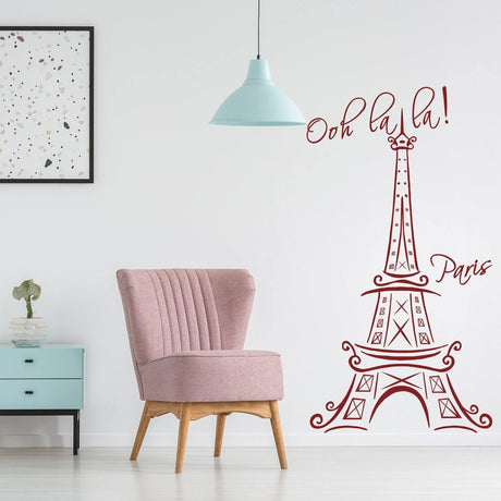 Parisian Dreams: Eiffel Tower Vinyl Decals, Unique Wall Graphics for Indoor Use - Decords