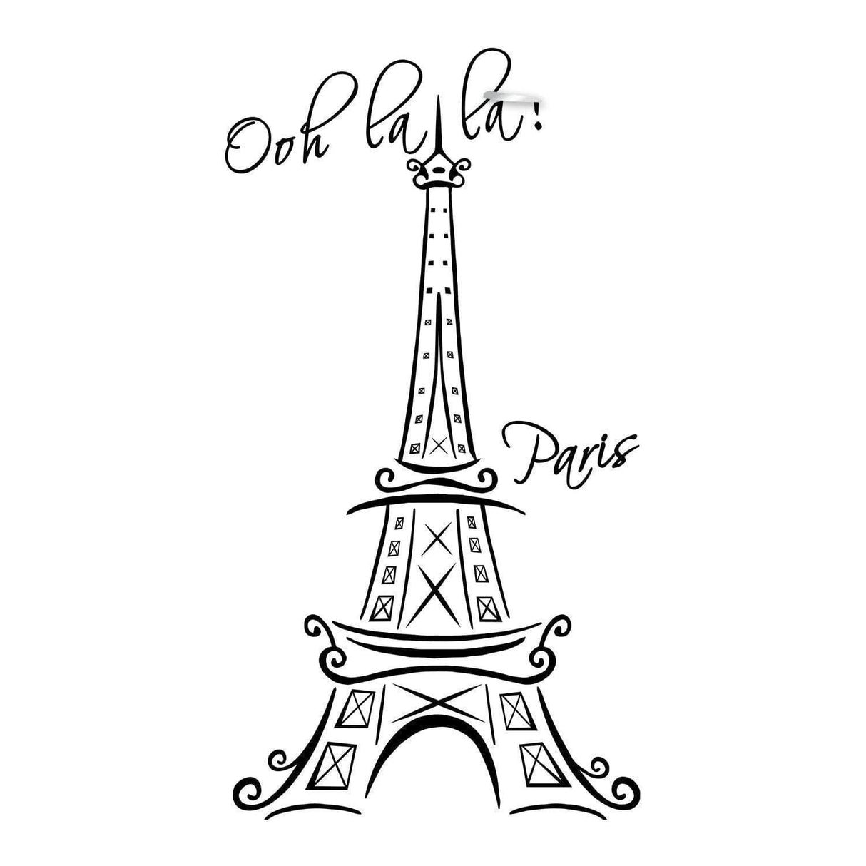 Parisian Dreams: Eiffel Tower Vinyl Decals, Unique Wall Graphics for Indoor Use - Decords