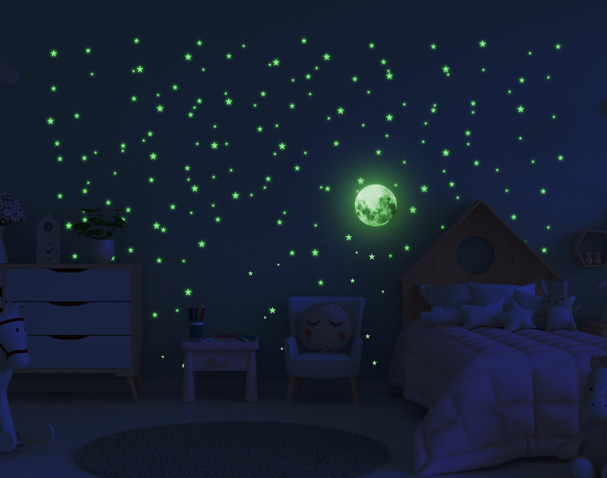 Glowing Starry Night Celestial Magic - Perfect for Your Little One's Room - Decords