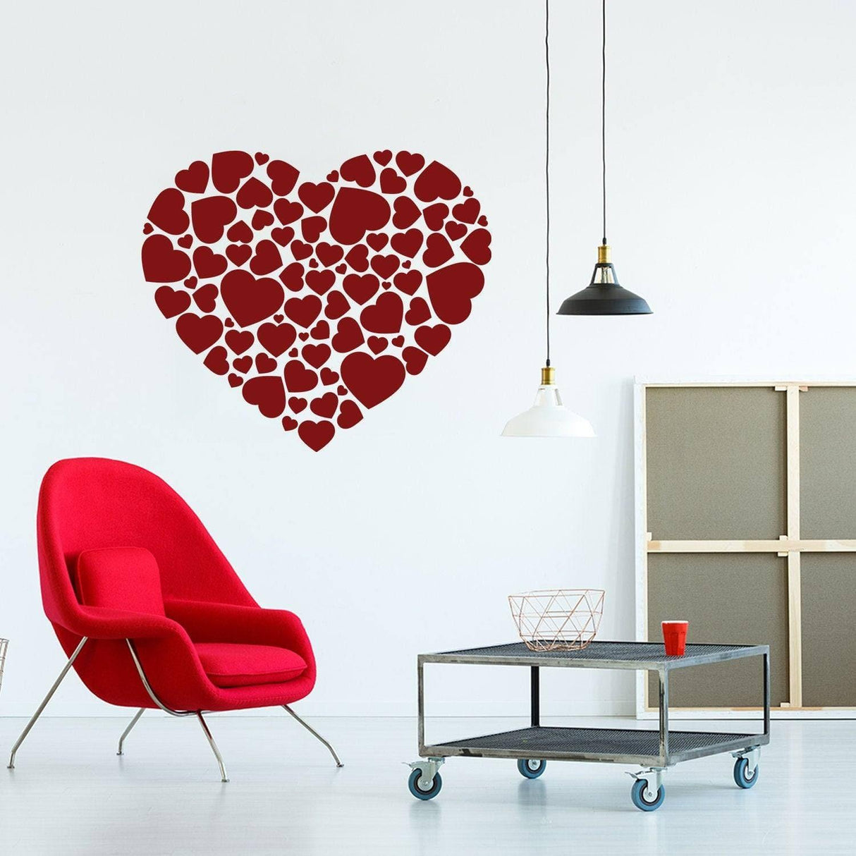 Love Heart Vinyl Sticker Set - Romantic Decal Collection - Decords