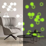 Hexagon Glow in the Dark Wall Stickers, Luminous Wonder Wall Decals for Children's Room - Decords