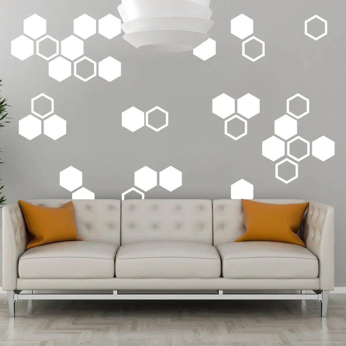 Hexagon Glow in the Dark Wall Stickers, Luminous Wonder Wall Decals for Children's Room - Decords