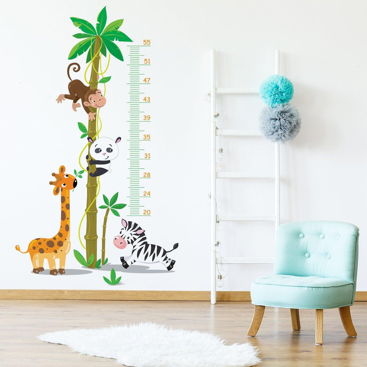 Chart Height Growth Wall Art Sticker - Nursery  Kid Measurement Ruler Vinyl Decal - Decords