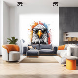 Serious Bald Eagle with Sunglasses Wall Sticker Decals - Cool Bird in Glasses Room Decor - Decords