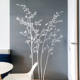 Minimalist White Branch Wall Sticker Decal | Elegant Nature-Inspired Vinyl Art | Modern Living Room Decor | Tranquil Office Wall Decoration - Decords