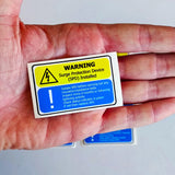 Surge Protection Device (SPD) Warning Label | Electrical Safety Decal | Yellow and Blue SPD Instruction Sticker Electrician Safety Supplies - Decords