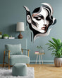 Abstract Woman Face Wall Decal Sticker - Modern Geometric Art - Decords