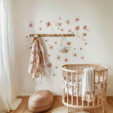 Boho Nursery Floral Flower Wall Decals - Removable Floral Nursery Wall Stickers - Decords