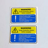 2x Surge Protection Device (SPD) Warning Label | Electrical Safety Decal | SPD Instruction Sticker Electrician Safety Supplies - Decords