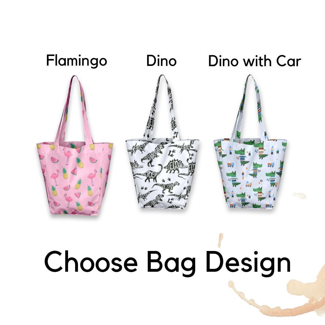 Kids Shopper Bag | White Dinosaur Tote | Eco-Friendly Kids Tote | Cute and Durable Totes  Bag for Kids - Decords