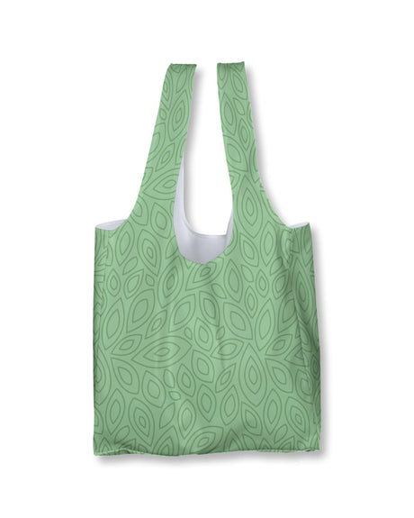 Women's XXL Shopper Bag with Wallet | Green Leaves Design | Eco-Friendly Oversized Tote | Versatile Shopping and Travel Bag - Decords