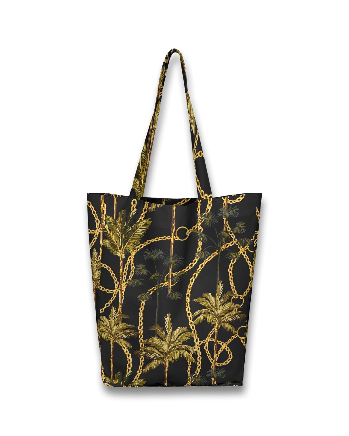 Women's XXL Shopper Bag with Wallet | Green Leaves Design | Eco-Friendly Oversized Tote | Versatile Shopping and Travel Bag - Decords