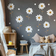 Daisy Flower Wall Decals | Nursery Wall Stickers | Floral Wall Art for Kids Room | Removable Daisy Wall Decor | Boho Flower Wall Stickers - Decords