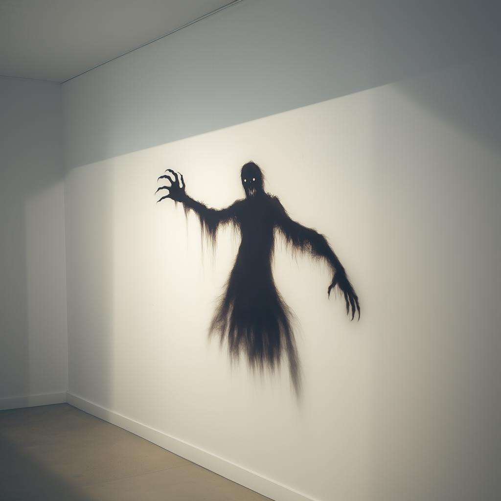 Scary Shadow Wall Sticker | Creepy Ghostly Figure Decal | Halloween Haunted House Decor | Large Spooky Ghoust Wall Sticker - Decords