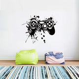 Gamer Wall Decal | Video Game Controller Wall Sticker | Cool Game Room Decor | Boys Room Vinyl Art | Gaming Wall Art | Splatter Style Decal