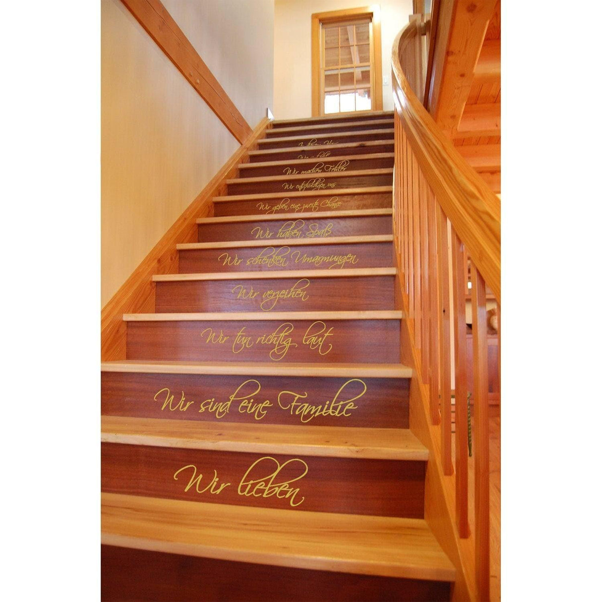 Timeless Family Quote Stair Vinyl Decal - Elegant Wall Decoration Accessory - Decords