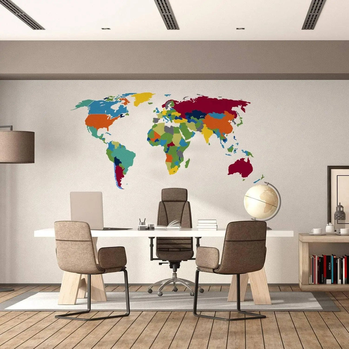 Global Adventure Wall Sticker - Planet Earth Geography Themed Vinyl Poster Decal - Decords