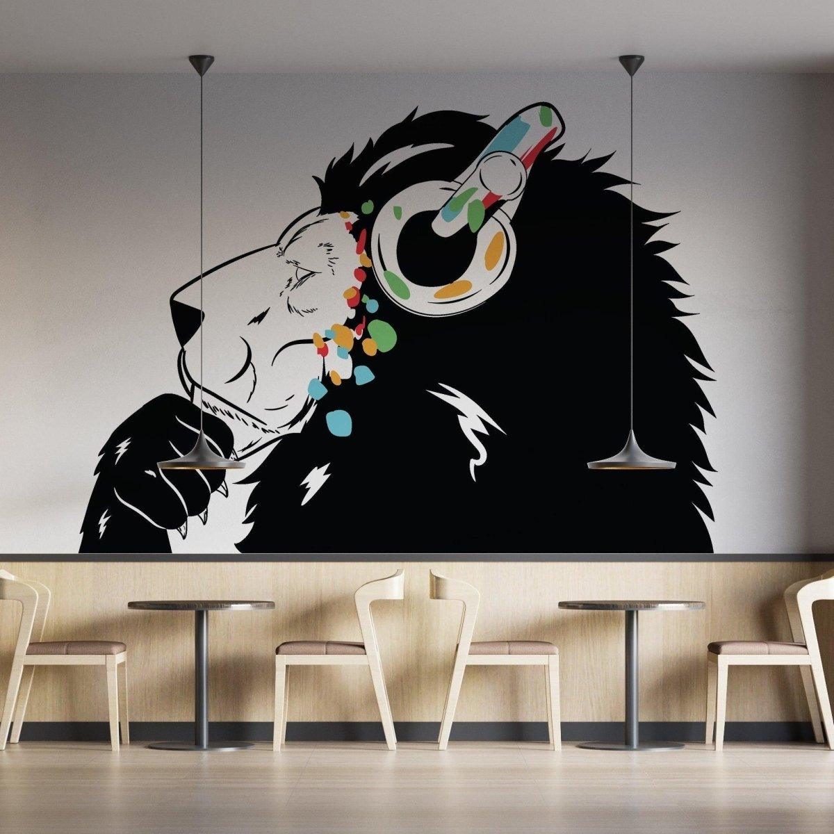 Lion Theme Wall Stickers, Groove Decals for Kids, Animal Escape Artwork - Decords