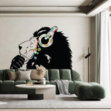 Lion Theme Wall Stickers, Groove Decals for Kids, Animal Escape Artwork - Decords