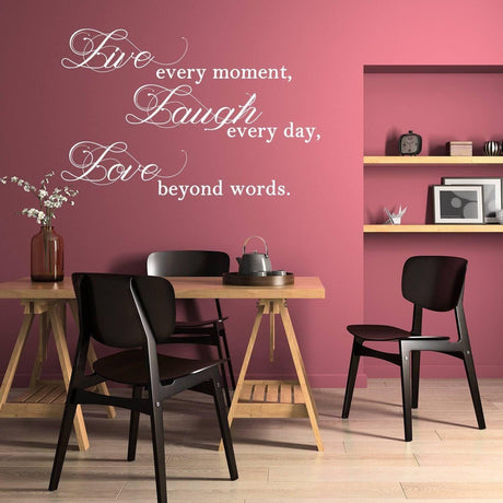 Inspiring Positivity Quote Vinyl Decal - Elegant Wall Art Sticker - Decords