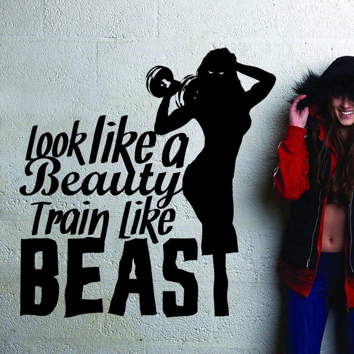 Motivational Exercise Wall Sticker: Activate Your Beast Mode Decal - Decords