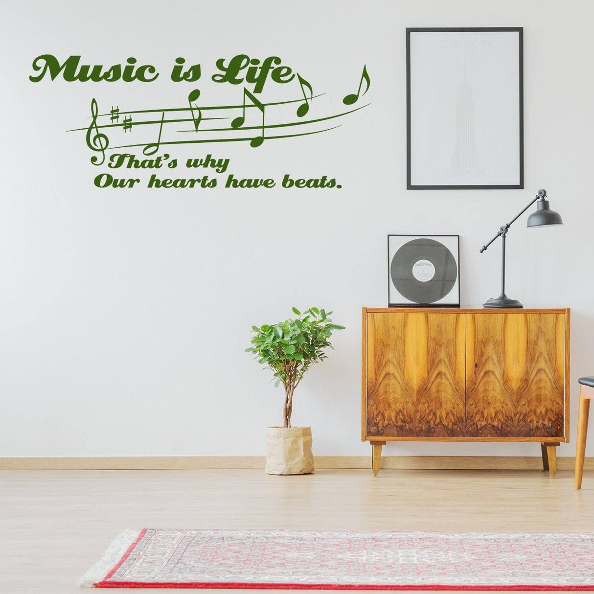 Vinyl Wall Decal with Musical Inspiration Design - Ideal for Wall Art - Decords