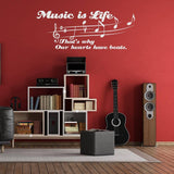 Vinyl Wall Decal with Musical Inspiration Design - Ideal for Wall Art - Decords