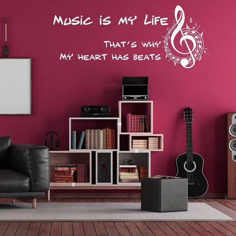 Wall Sticker, Harmony-Themed Music Decal - Vinyl, Easy Installation - Decords