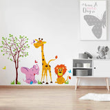 Safari Animal Wall Decal, Vinyl Sticker - Wild Adventures Themed Decoration - Decords