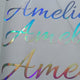 Personalised Vinyl Name Decals - Personalized Rainbow Holographic Label Tags