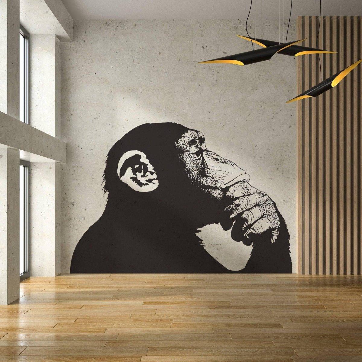 Primate Reflection Wall Sticker, Innovative Monkey Design Wall Vinyl Decal - Decords