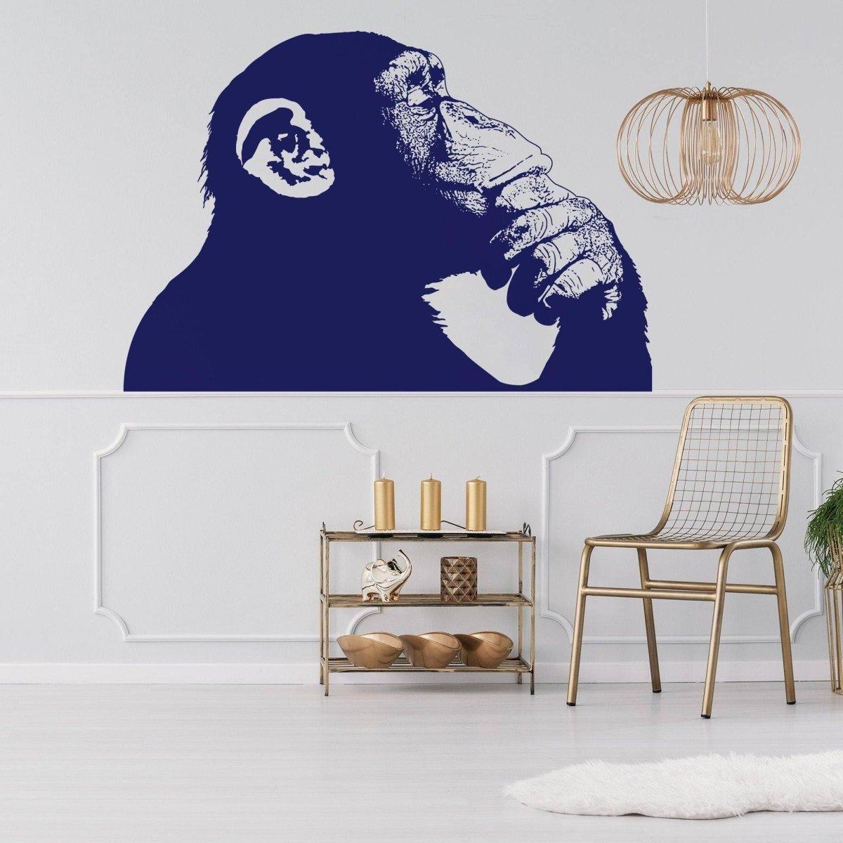 Primate Reflection Wall Sticker, Innovative Monkey Design Wall Vinyl Decal - Decords