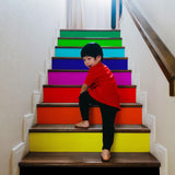 Rainbow Stair Riser Decals - Vibrant Steps Stickers for Stairs - Decords