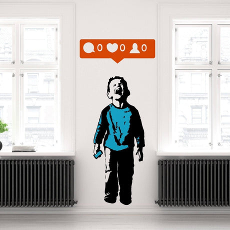 Street Art Expression Wall Decal - Urban Graffiti Facebook Social Media Sticker - Decords