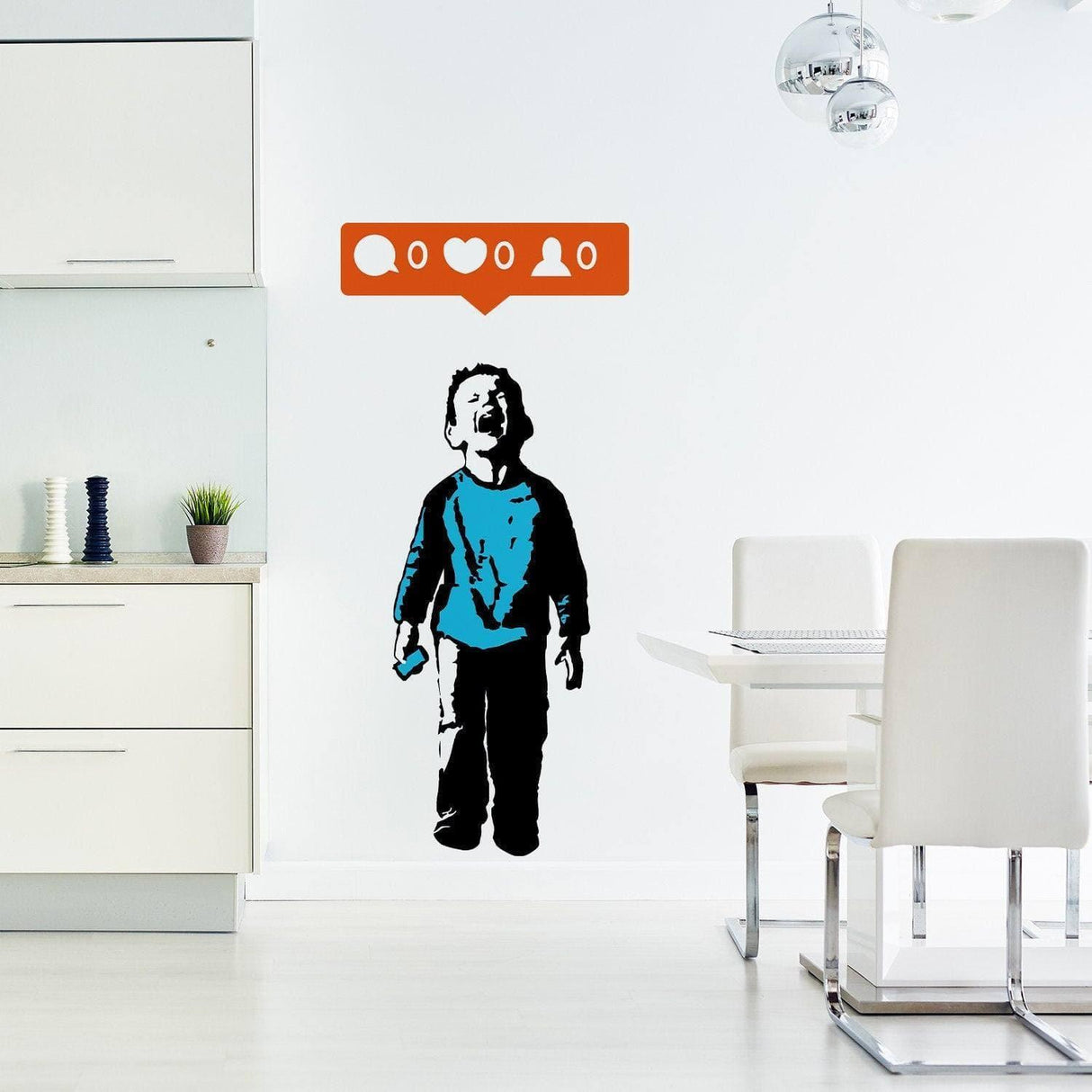 Street Art Expression Wall Decal - Urban Graffiti Facebook Social Media Sticker - Decords