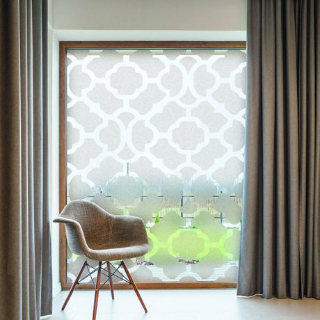 Stylish Privacy Glass Window Film - Decorative Static Cling Window Covering Film - Decords