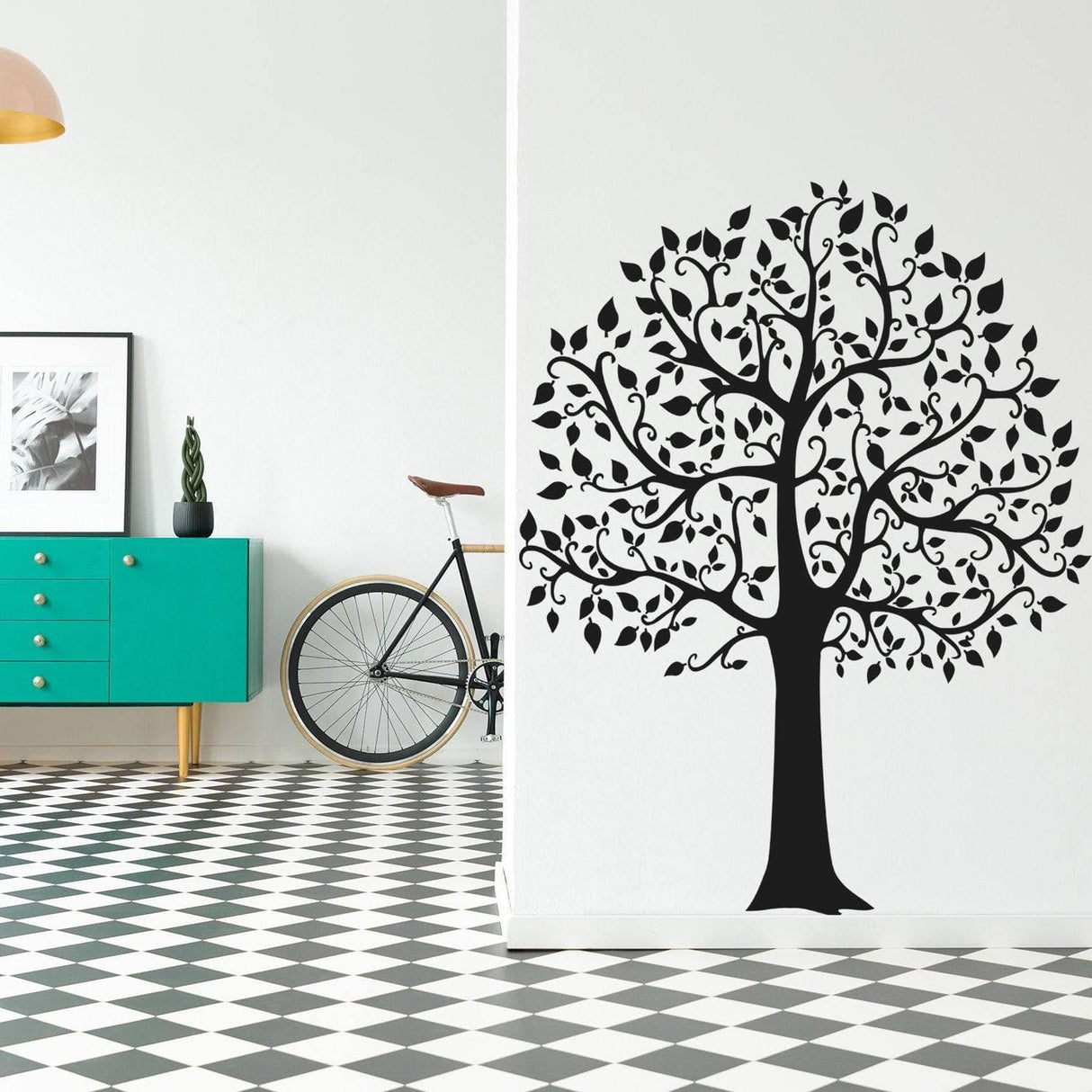 Serenity Tree Wall Sticker, Nature-Inspired Vinyl Decal, Botanical Art - Decords