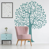 Serenity Tree Wall Sticker, Nature-Inspired Vinyl Decal, Botanical Art - Decords