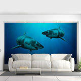 Ocean-Themed Wall Decal Sticker, Marine Life Sea World Decorative Vinyl Art Design - Decords