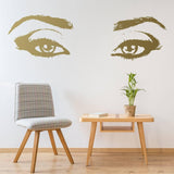 Femme Vinyl Wall Decal, Eyelash Silhouette Wall Art, Elegant Beauty and Style Decal - Decords